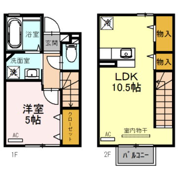 間取り図 メゾネット 間取り図