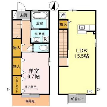 間取り図 メゾネット 間取り図